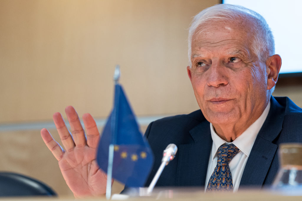 Borrell Holds A Press Conference After The Madrid Meeting On The Palestine-israel Two-state Solution