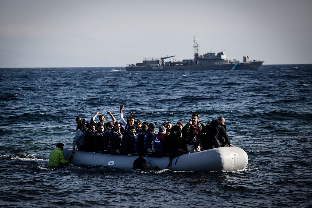 Refugees and migrants arrive at Eftalou, Lesbos