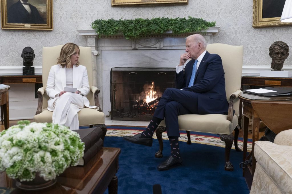 US President Joe Biden meets with Italian Prime Minister Giorgia Meloni
