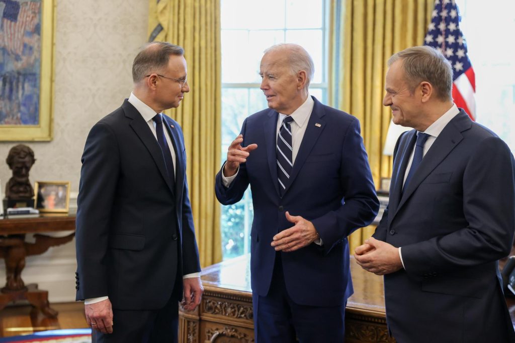 Poland’s President Duda and PM Tusk meet with President Biden at the White House