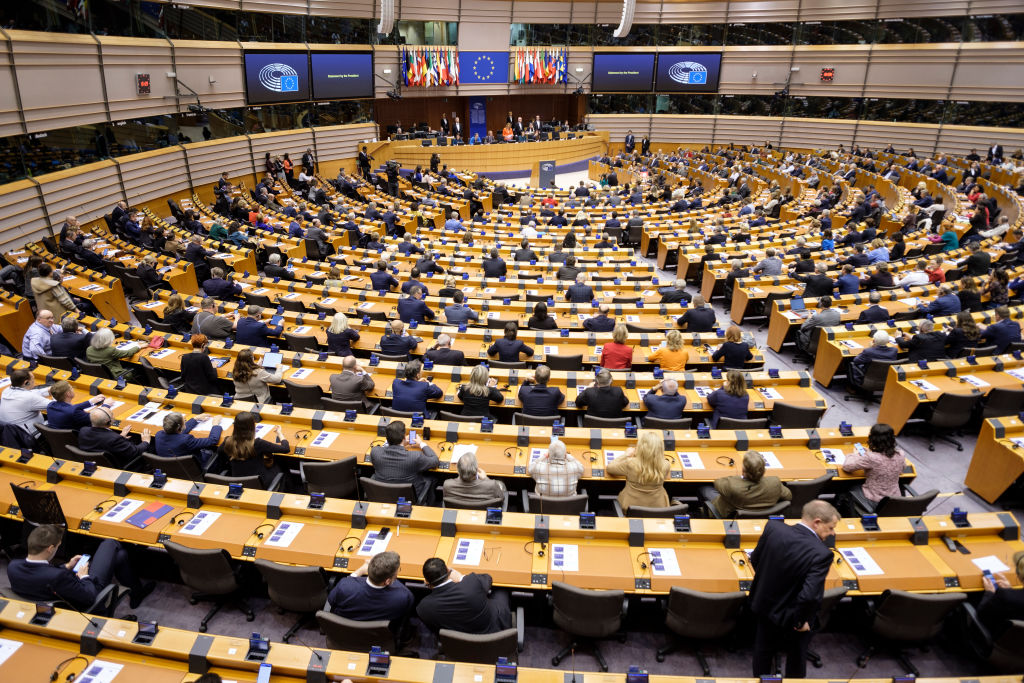 Imagen de archivo del hemiciclo del Parlamento Europeo en Bruselas.