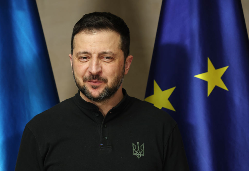 El presidente ucraniano Volodimir Zelenski en la Conferencia de Seguridad de Múnich el 15 de febrero de 2025.