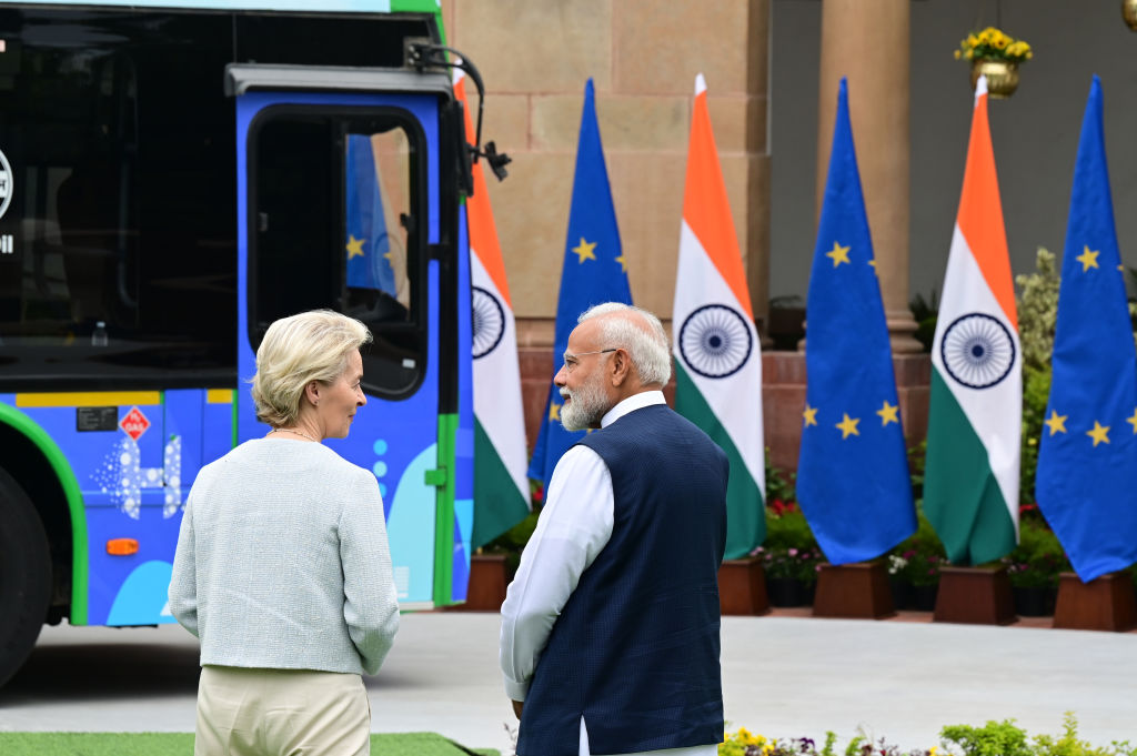Ursula Von der Leyen y Narendra Modi, en una imagen del 28 de febrero de 2025.