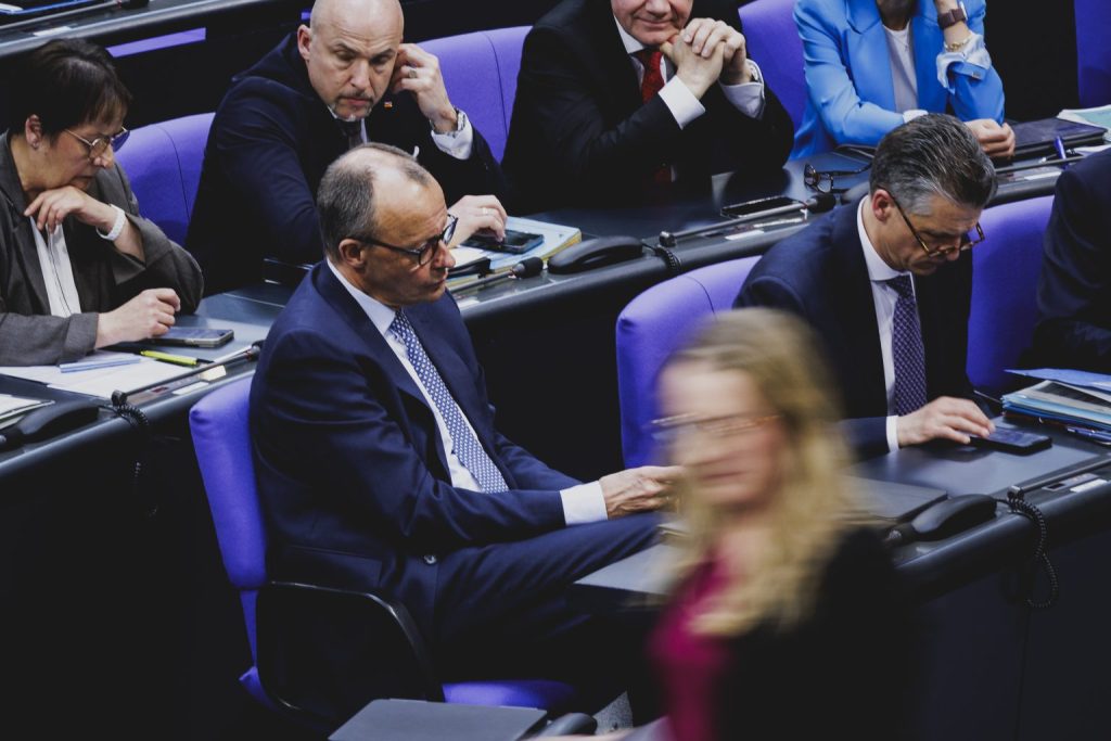Friedrich Merz en el Bundestag, el 13 de marzo de 2025.
