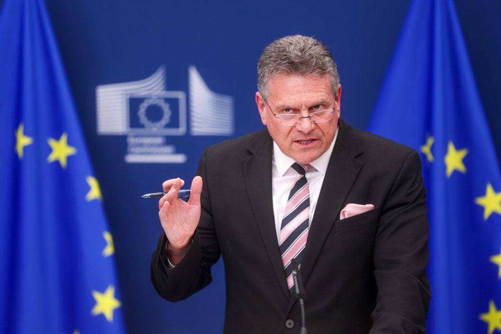 El Comisario europeo de Comercio, Maros Sefcovic, en una imagen del 10 de marzo de 2025.