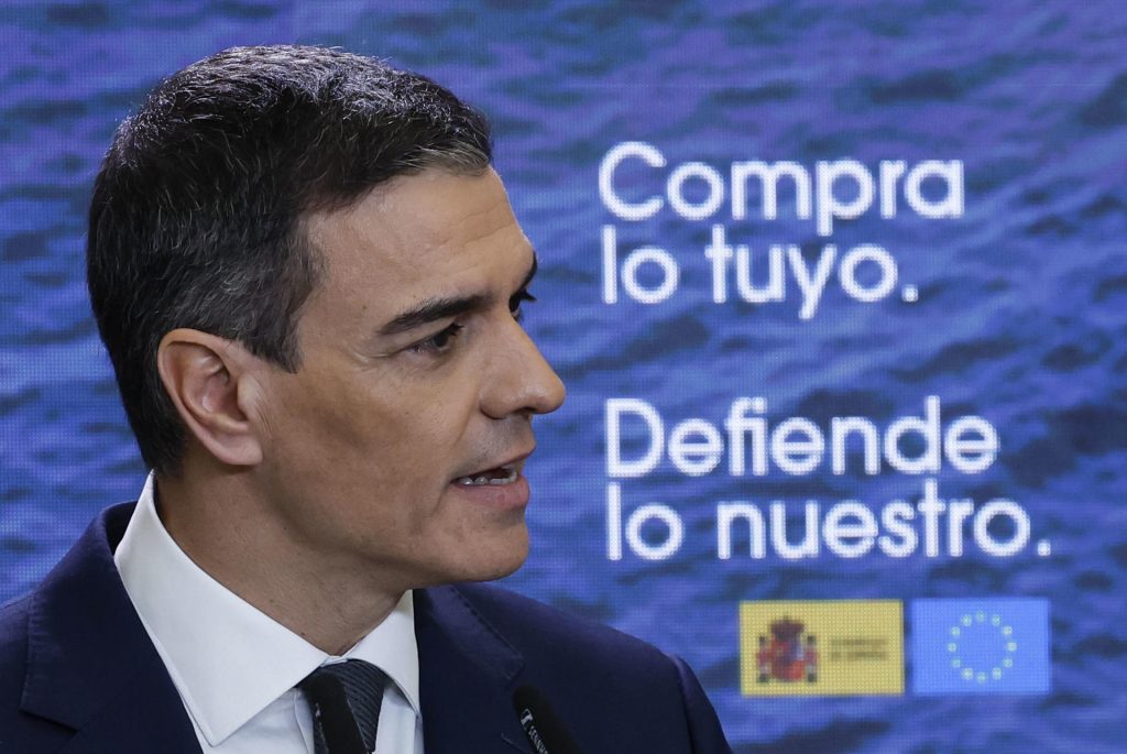 Pedro Sánchez, en Madrid, el 3 de abril de 2025.