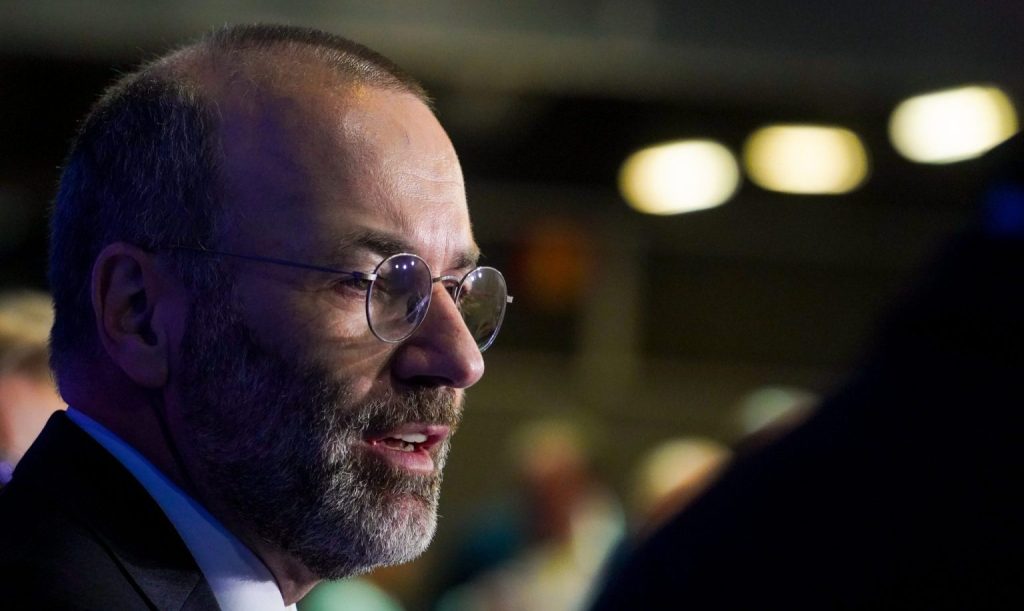 Manfred Weber en el congreso del PPE de Valencia, el 29 de abril de 2025.
