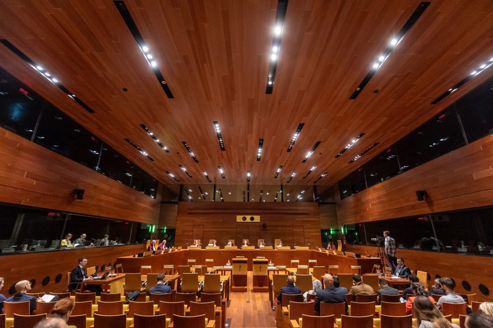 Vista general de la Sala III del Tribunal de Justicia de la Unión Europea (TJUE) en Luxemburgo, 4 de octubre de 2024.
