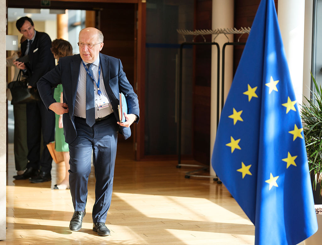 El comisario europeo de Defensa y Espacio, Andrius Kubilius, el 21de mayo de 2025 en Bruselas.
