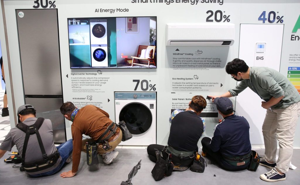 Demostración de electrodomésticos ecológicos en la feria alemana IFA, en una imagen de archivo.