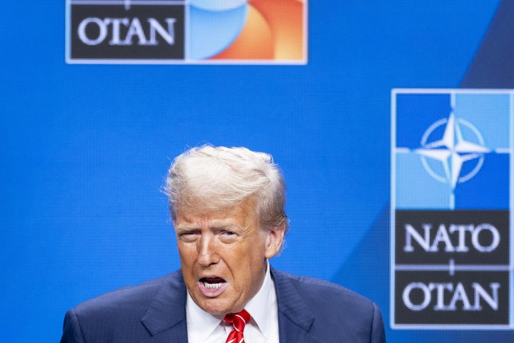 Trump en rueda de prensa en La Haya, el 25 de junio de 2025.