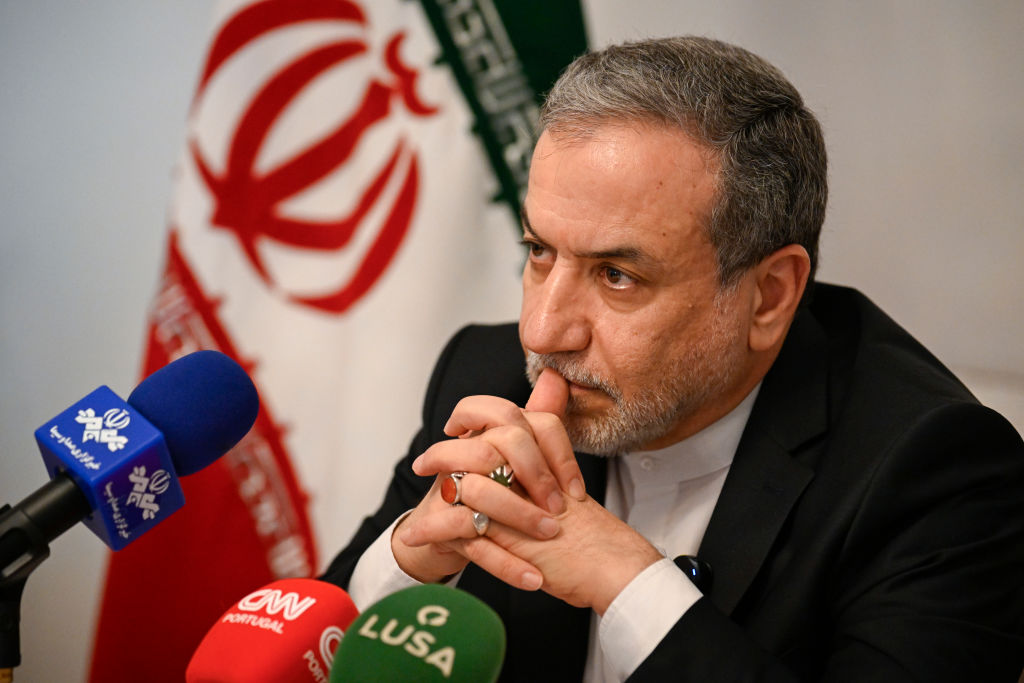 Iranian Foreign Minister At Press Briefing In Lisbon