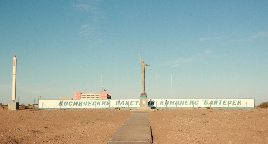 Imagen de la base espacial de Baikonur, en agosto de 2025. Foto de Emma Collet/Euractiv
