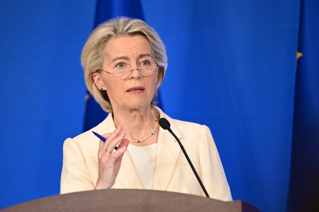 La presidenta de la Comisión Europea, Ursula von der Leyen, en Pekín, en una imagen del 24 de julio de 2025.