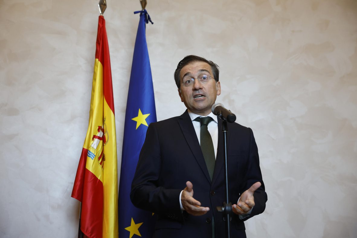 El ministro español de Asuntos Exteriores, José Manuel Albares, en El Cairo, el 17 de septiembre de 2025.