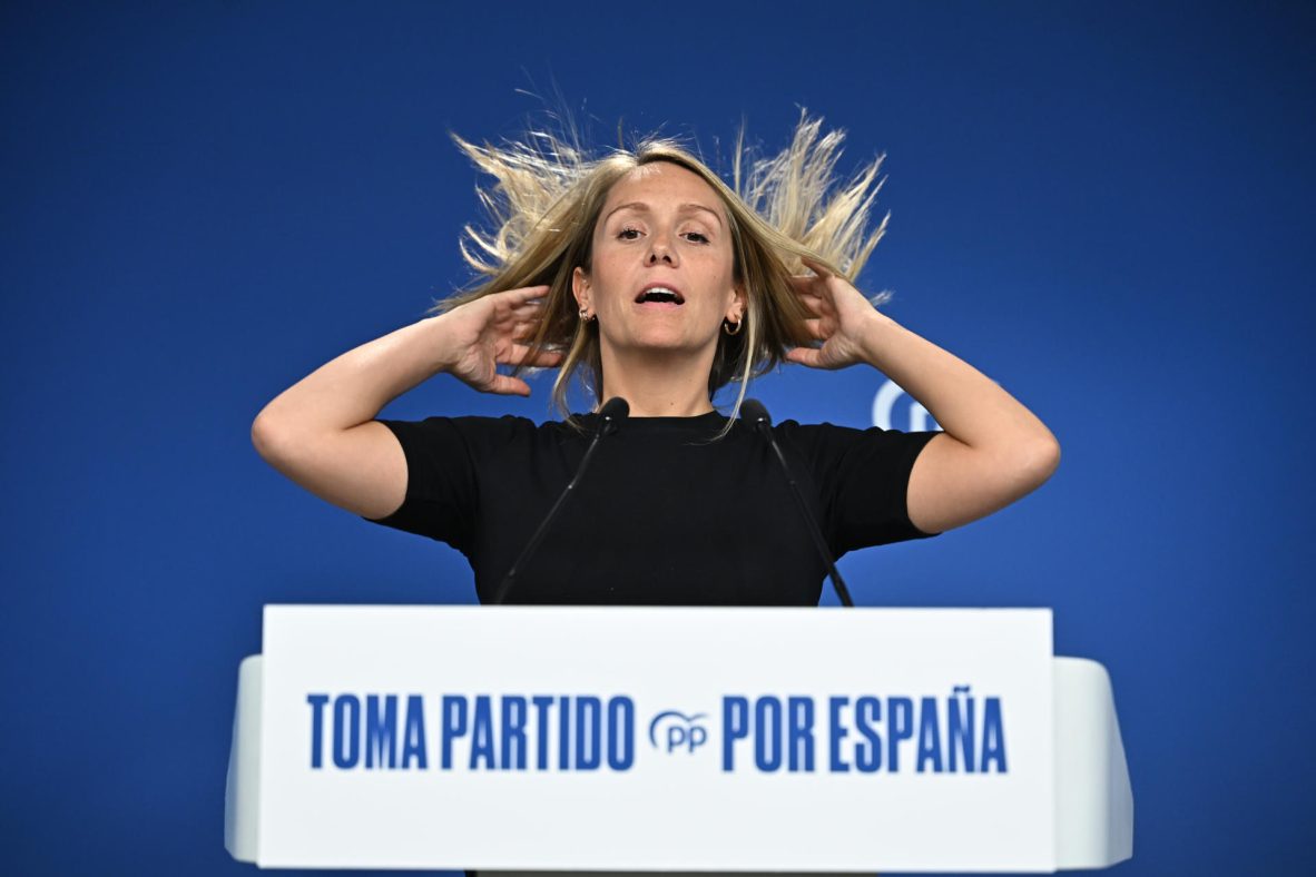 La vicesecretaria de Coordinación Sectorial del PP, Alma Ezcurra, durante la rueda de prensa ofrecida tras la reunión del Comité de Dirección del partido, el 22 de septiembre de 2025, en Madrid.