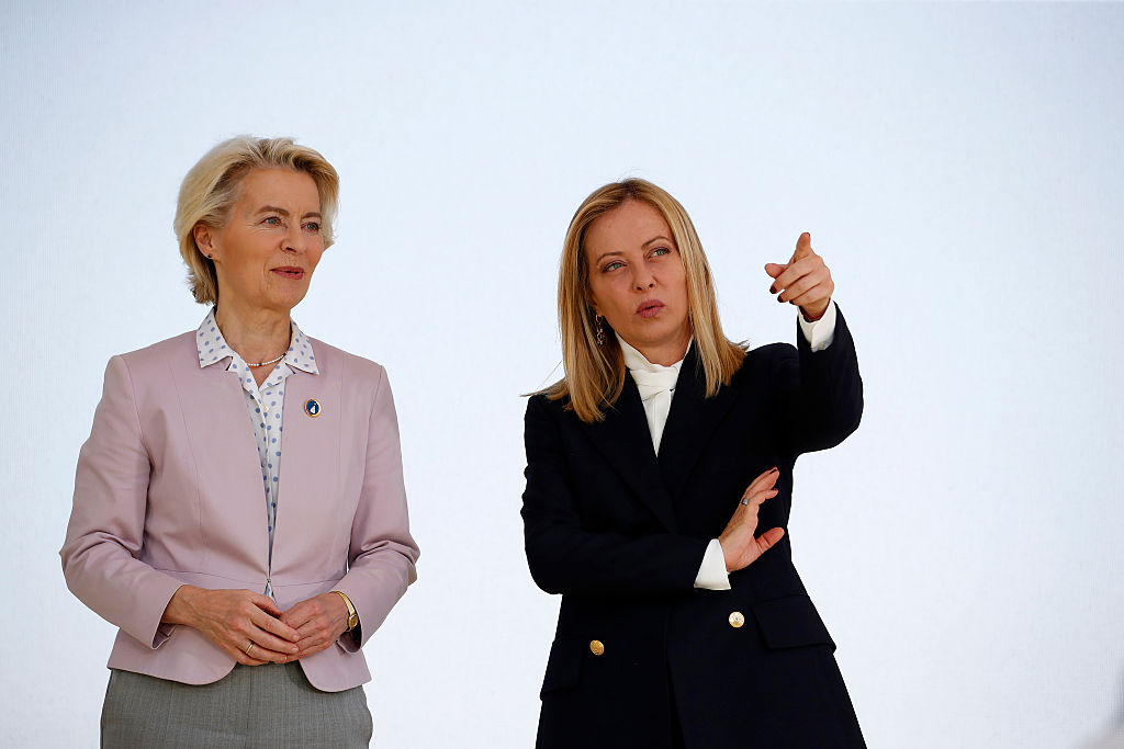 Ursula von der Leyen (izq) y Giorgia Meloni (dr), en una reunión en Roma, el 20 de junio de 2025.