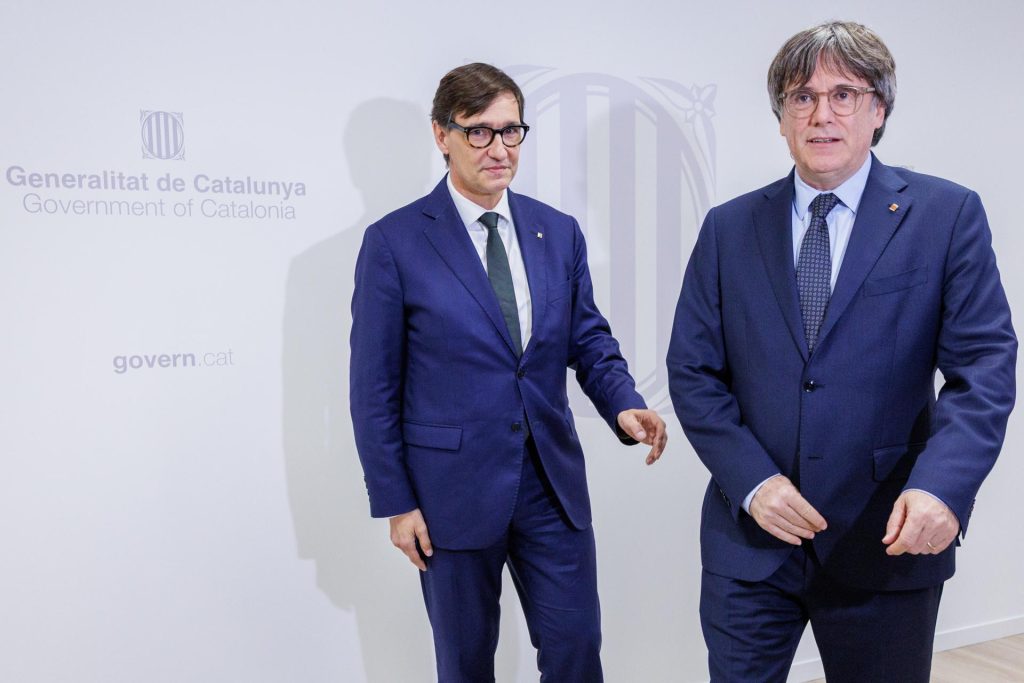 Illa y Puigdemont en Bruselas, el 2 de septiembre de 2025.