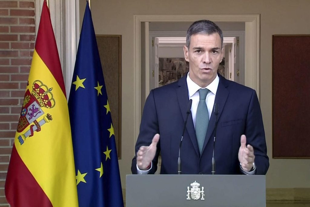 Sánchez comparece ante la prensa el 8 de septiembre de 2025 para anunciar nueve medidas en relación con Israel.