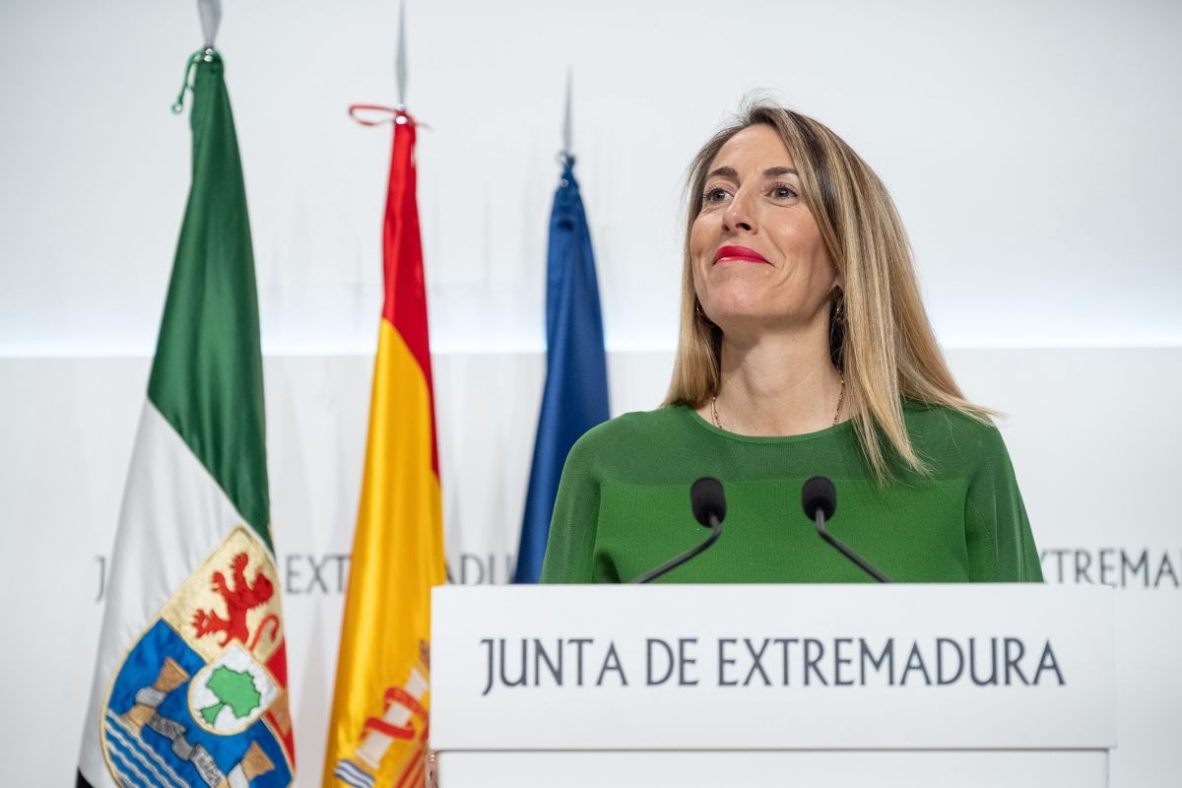 La presidenta de la Junta de Extremadura, en una imagen de archivo