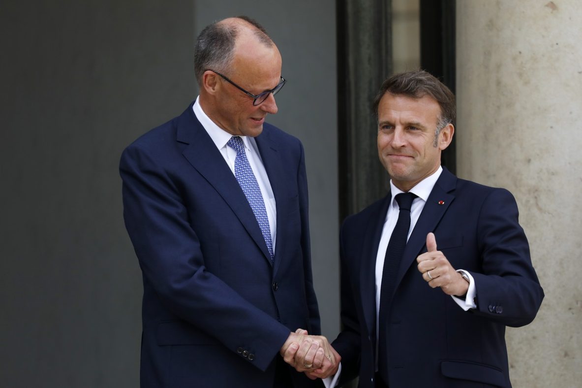 El canciller alemán, Friedrich Merz, y el presidente francés, Emmanuel Macron.