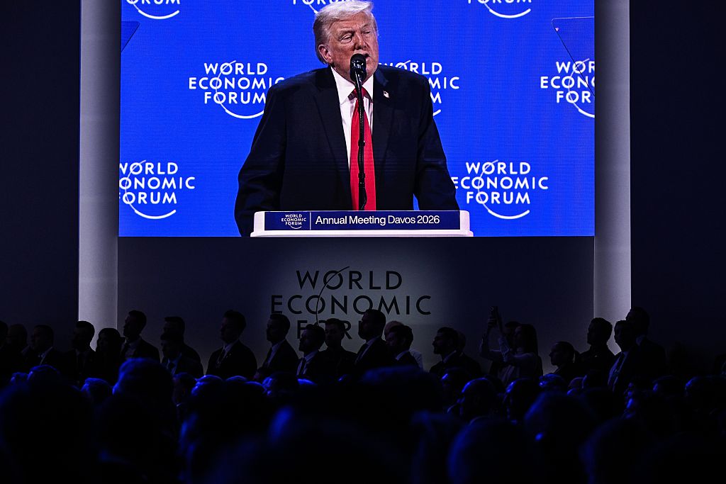 Donald Trump interviene en el Foro Económico Mundial de Davos, el 21 de enero de 2026.