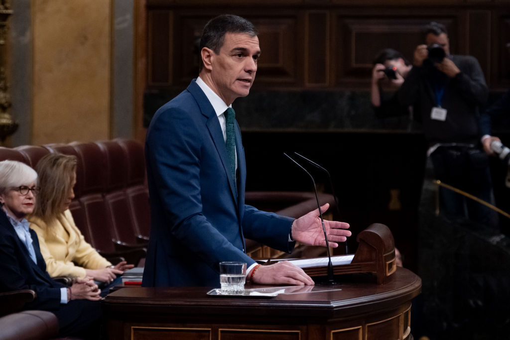 Pedro Sánchez en una intervención en el Congreso de los Diputados, en una imagen de archivo.