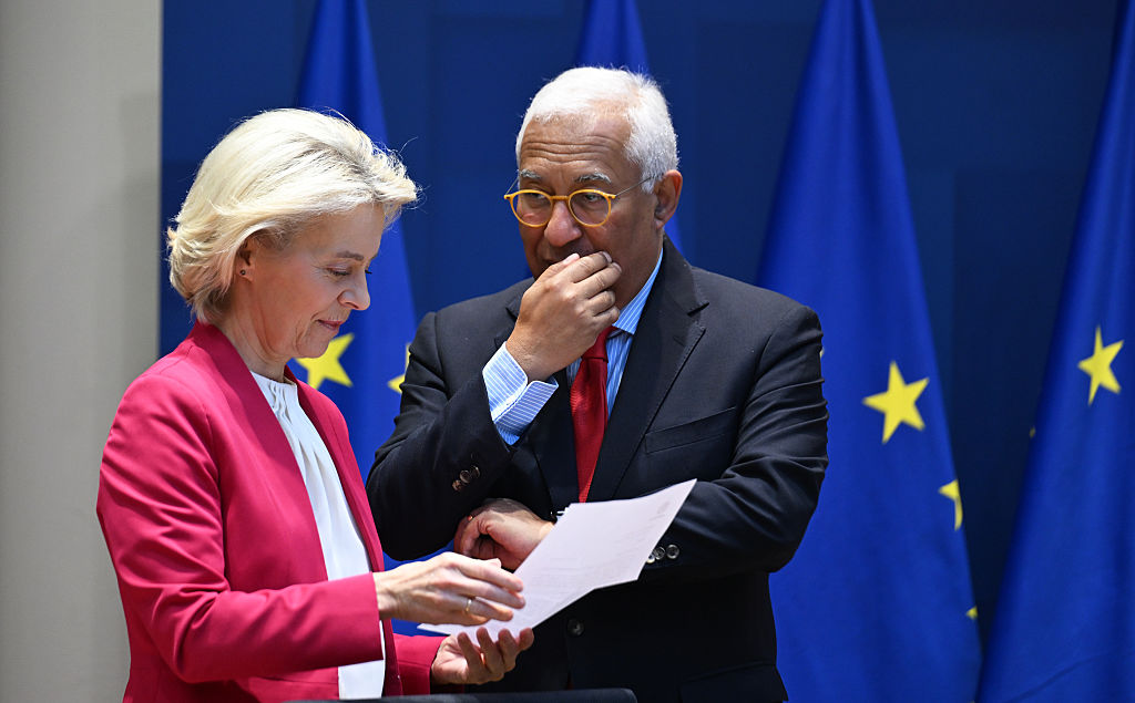 Von der Leyen y Costa en una reunión en Bruselas el 3 de marzo de 2026.