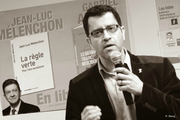 Gabriel Amard, candidat du Parti de Gauche aux élections européennes