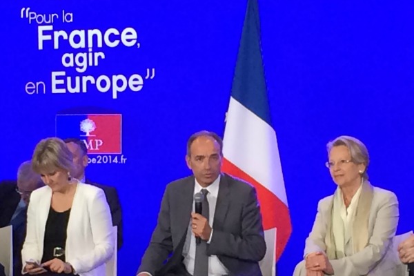 Nadine Morano, Jean-François Copé et Michèle Alliot-Marie, le 24 avril au siège de l'UMP / EURACTIV.fr