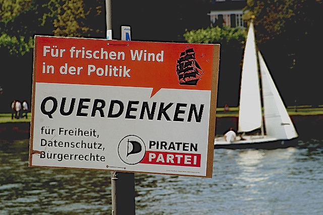 Affiche du Parti pirate.  Francfort, 2009. [spot/Flickr]