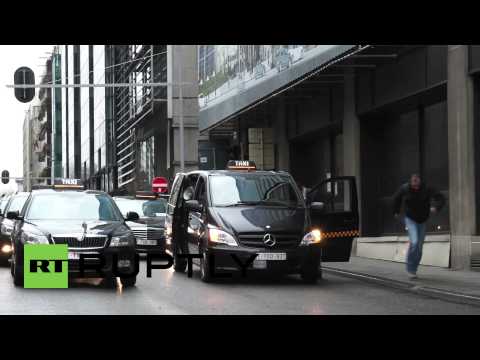 Les chauffeurs de taxi veulent faire entendre leur voix à Bruxelles