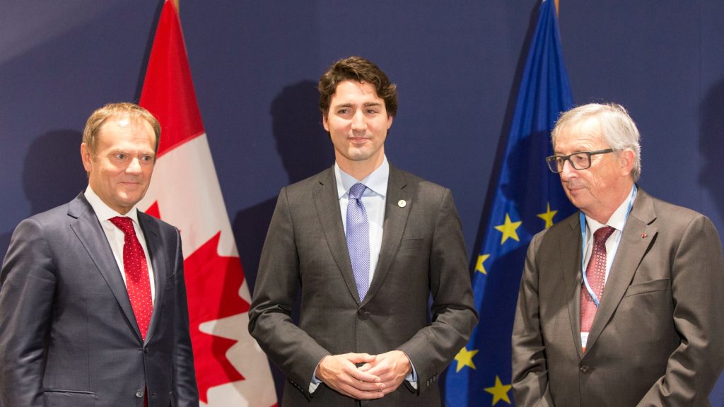 Tusk Trudeau Juncker