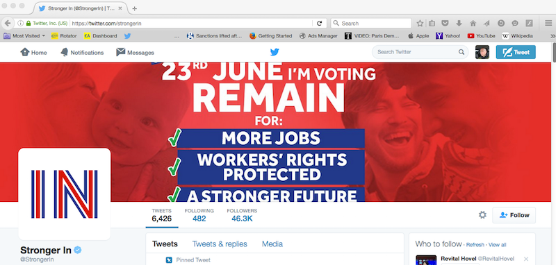 La twittosphère n'a pas envie de quitter l'UE