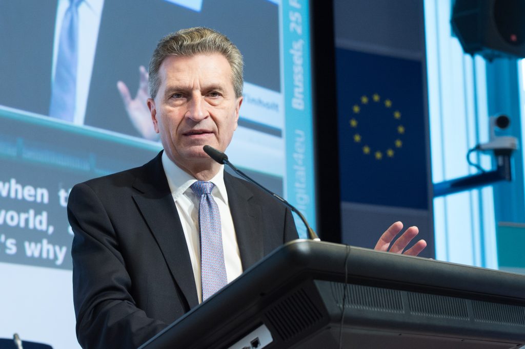 Gunther Oettinger at the Digital4EU Stakeholder Forum