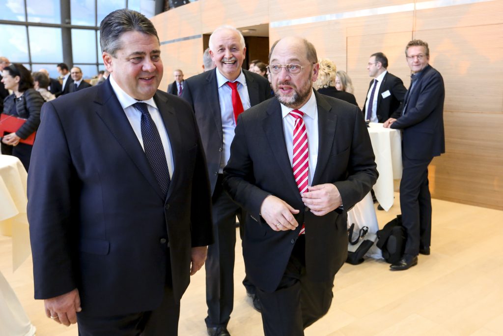 Sigmar GABRIEL, Udo BULLMANN, Martin SCHULZ EP President