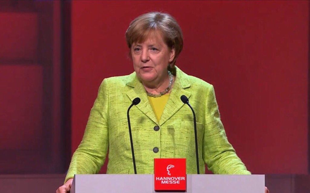 Merkel at Hannover Messe