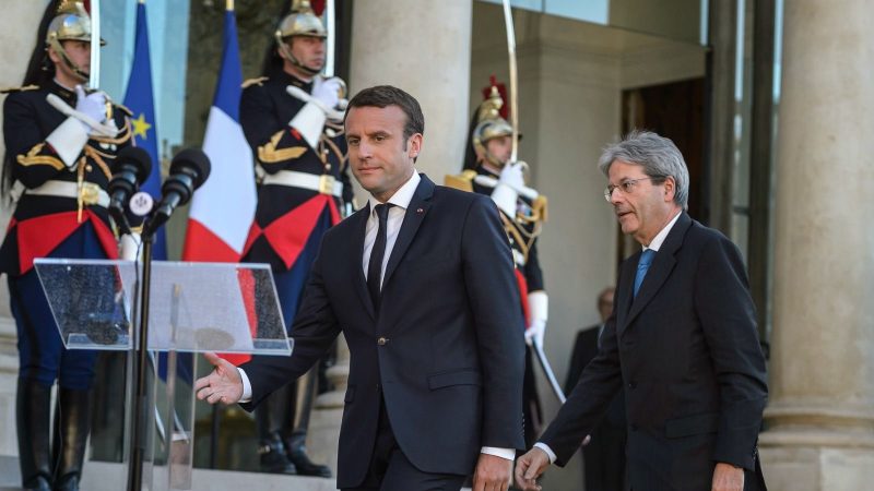 Macron et Gentiloni veulent une relance de l'Europe