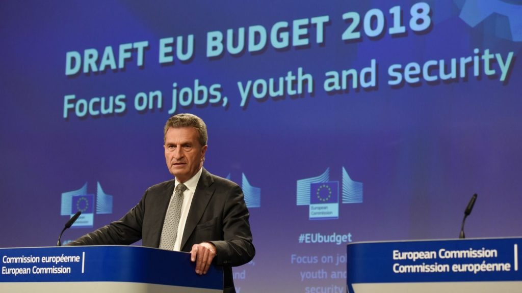 Oettinger Draft budget 2018