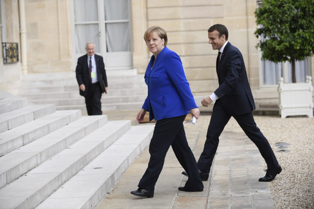 Franco-German joint cabinet meeting at the Elysee Palace in Paris