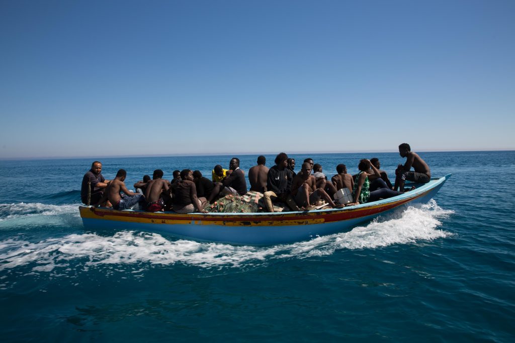 African migrants rescued by Libyan coastguard