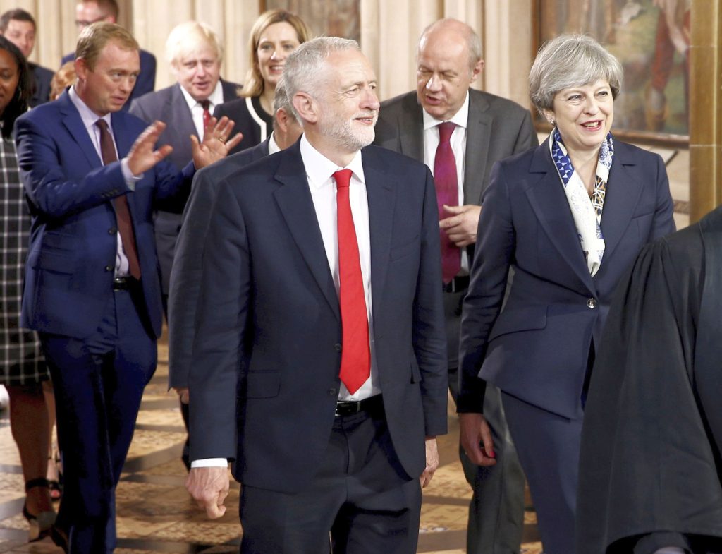 British Queen Elizabeth II opens Parliament