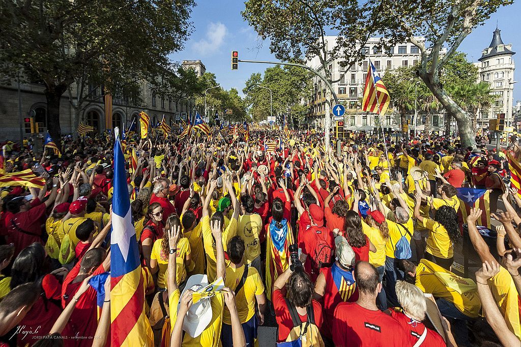 Manifestation à Barcelone pour l&rsquo;indépendance, le 19 septembre