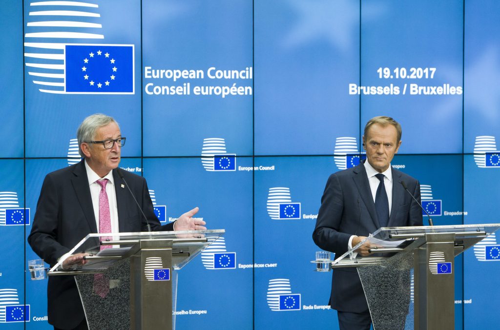 Juncker and Tusk on 19 October 2017