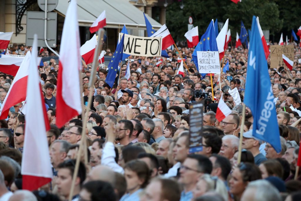 Des manifestations à Varsovie contre la réforme judiciaire.