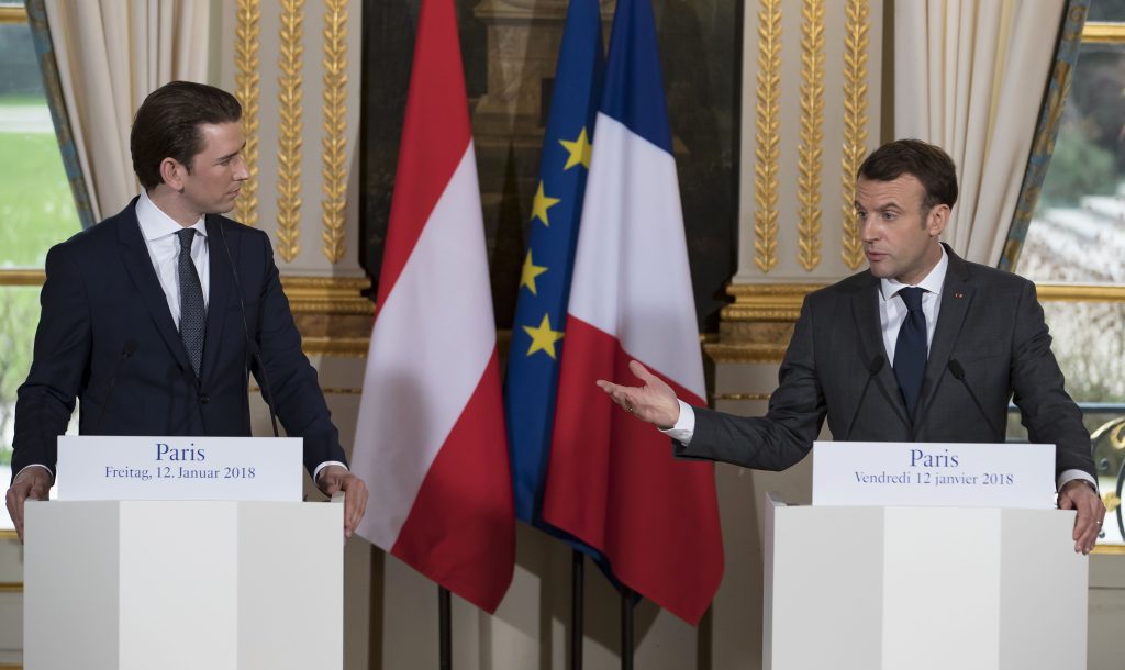 Austrian Chancellor Sebastian Kurz in Paris