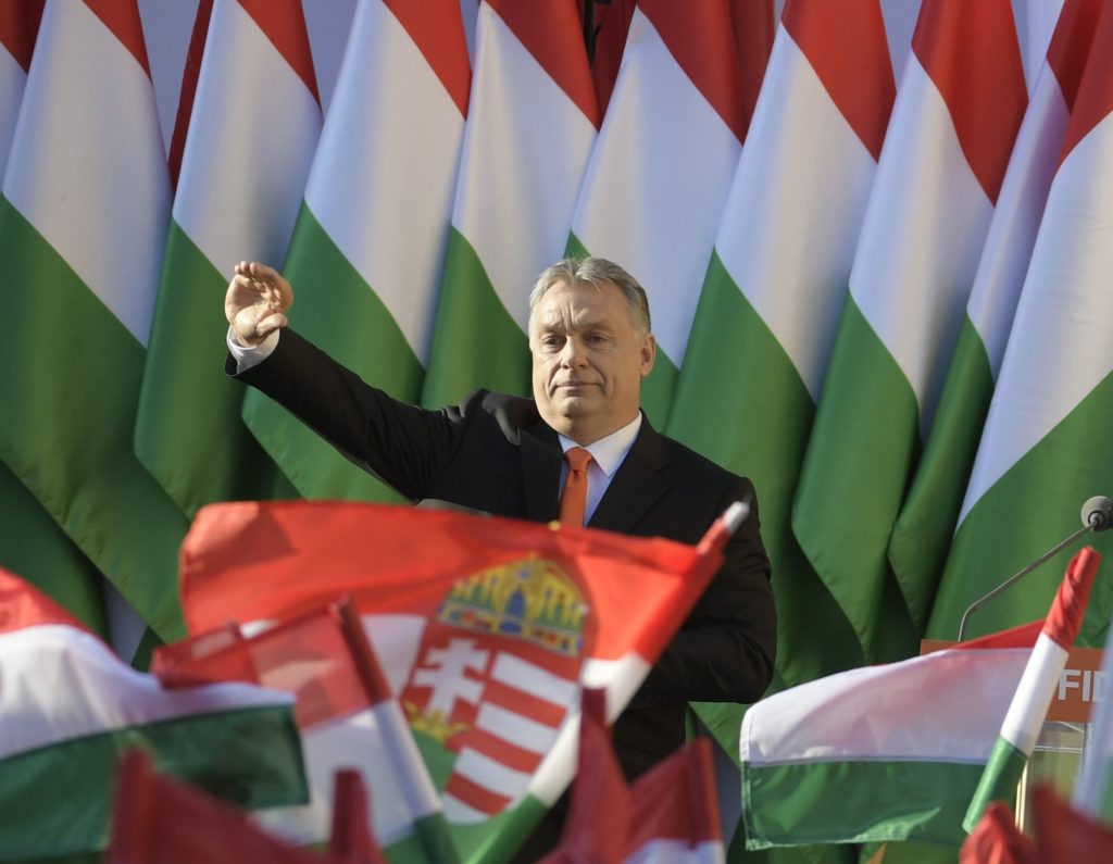 Final electoral rally of the ruling Fidesz Party in Szekesfehervar