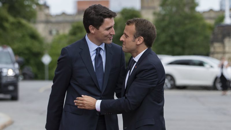 Macron et Trudeau, chantres du multilatéralisme face à Trump