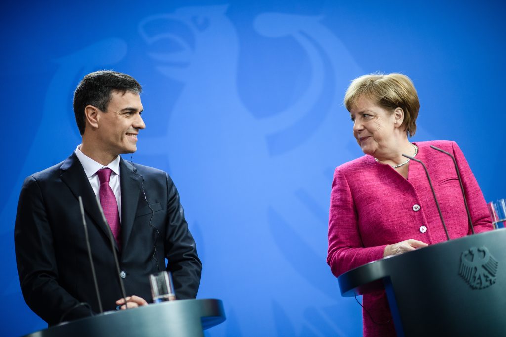 Prime Minister of Spain Pedro Sanchez visits Berlin