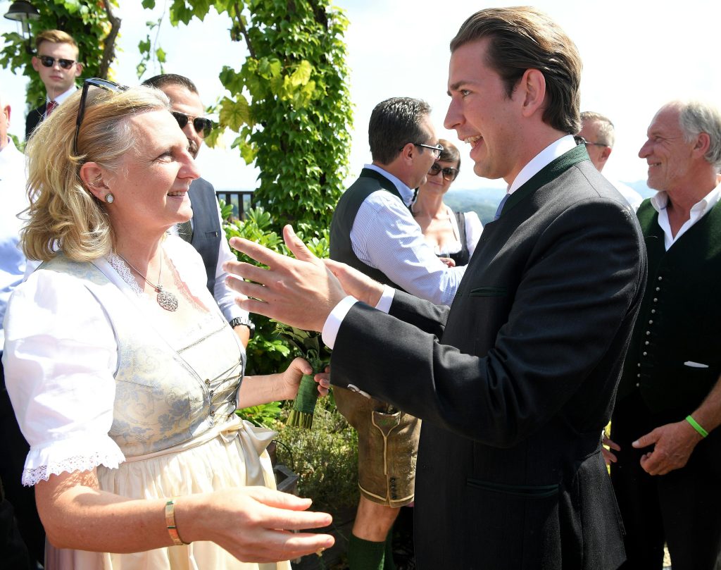 Mariage de la ministre des affaires étrangères autrichienne,  Karin Kneissl